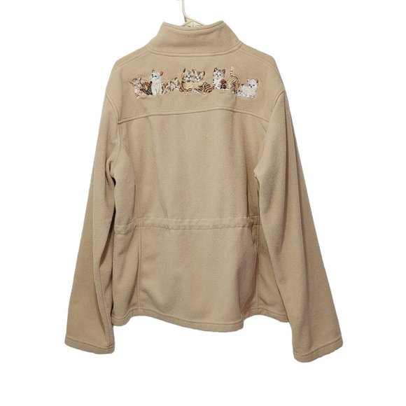 Jacket with Embroidered Kittens Fleece Women's 2X The Bradford Exchange - Picture 1 of 12